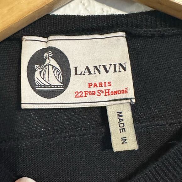 Lanvin Black Sweater Dress size XS Wool Cashmere Silk blend - Picture 2 of 13